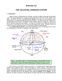Exercise 3.0 the CELESTIAL HORIZON SYSTEM