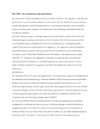 FSU-2.007 Use of University Lands and Facilities