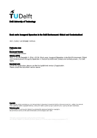 Inaugural Speeches in the Built Environment: Global and Contextualised