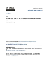 Multiple Logs Analysis for Detecting Zero-Day Backdoor Trojans