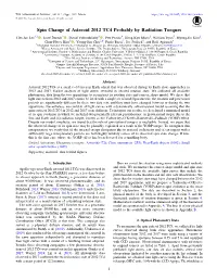 Spin Change of Asteroid 2012 TC4 Probably by Radiation Torques