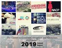 The Center to Combat Corruption and Cronyism (C4 Center) Annual 2019 Report