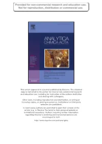 This Article Appeared in a Journal Published by Elsevier. the Attached