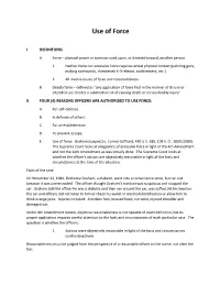Use of Force