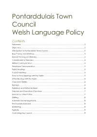 Welsh Language Policies