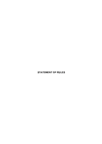 Edfl Statement of Rules