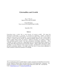 Externalities and Growth