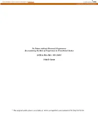 Forgiveness: Re-Examining the Role of Forgiveness in Transitional Justice