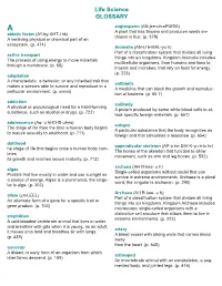 Life Science GLOSSARY