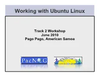 Working with Ubuntu Linux