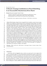 A Remote Sensing Contribution to Flood Modelling in an Inaccessible