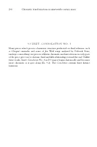 Chromatic Transfrmations in Nineteenth-Century Music