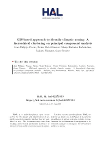 GIS-Based Approach to Identify Climatic Zoning: a Hierarchical