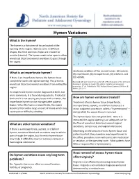 Hymen Variations