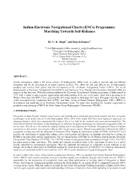 Indian Electronic Navigational Charts (Encs) Programme: Marching Towards Self-Reliance