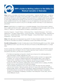 MPP's Guide to Writing Letters to the Editor for Medical Cannabis in Nebraska