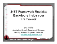 NET Framework Rootkits