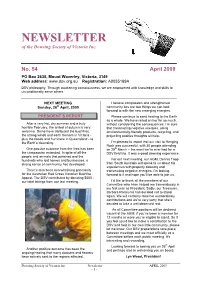NEWSLETTER of the Dowsing Society of Victoria Inc