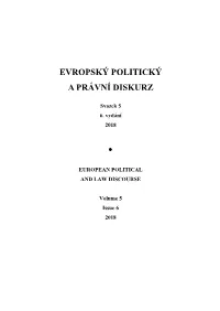 Political and Law Discourse, 2018, Volume 5, Issue 6