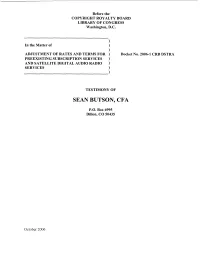 Sean Butson Testimony