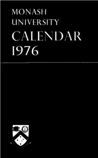 1976 Monash University Calendar Part 1