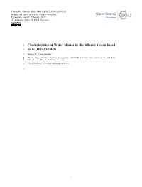 Characteristics of Water Masses in the Atlantic Ocean Based On