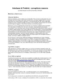 Interbase & Firebird, Corruptions Reasons