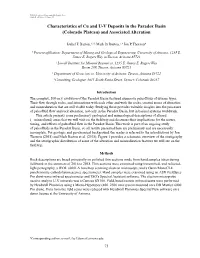 Characteristics of Cu and UV Deposits in the Paradox Basin