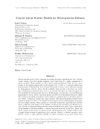 General Latent Feature Models for Heterogeneous Datasets