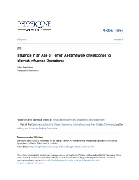 Influence in an Age of Terror: a Framework of Response to Islamis Influence in an Age of Terror 1