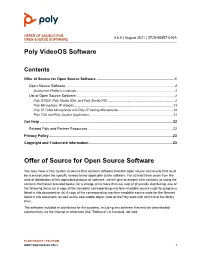 Poly Videoos Offer of Source for Open Source Software 3.6.0