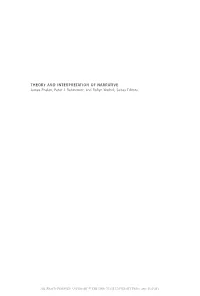 Theory and Interpretation of Narrative James Phelan, Peter J