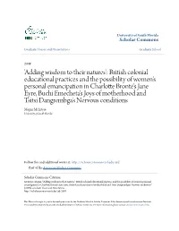 British Colonial Educational Practices and the Possibility of Women's