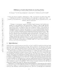 Diffusion of Individual Birds in Starling Flocks