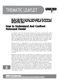 How to Understand and Confront Holocaust Denial