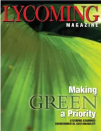 Lycoming Magazine Is Published Three 32 Class Notes Times a Year by Lycoming College