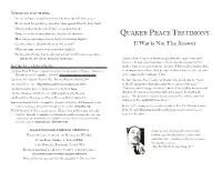 Peace Testimony