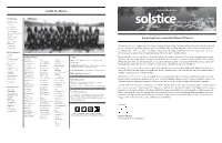 Program Notes, Texts, and Translations