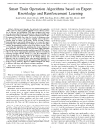 Smart Train Operation Algorithms Based on Expert Knowledge and Ensemble Cart for the Electric Locomotive,” Knowledge-Based Systems, Vol