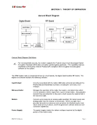 THEORY of OEPRATION General Block Diagram