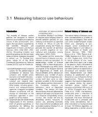 3.1 Measuring Tobacco Use Behaviours