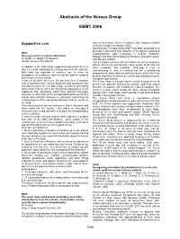 Abstracts of the Nurses Group EBMT 2006