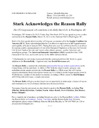 Congressman Pete Stark Acknowledges Reason Rally