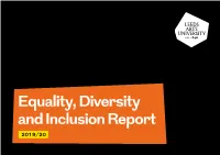 Equality, Diversity and Inclusion Report 2019/20