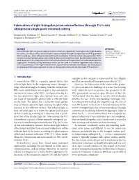Fabrication of Right Triangular Prism Retroreflectors Through 3½½-Axis Ultraprecise Single Point Inverted Cutting