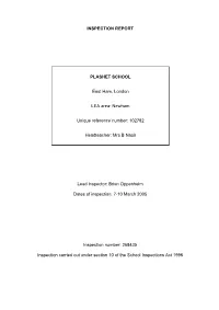 INSPECTION REPORT PLASHET SCHOOL East