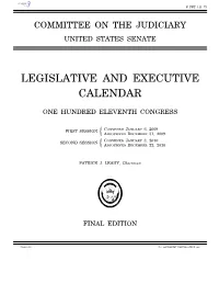 Legislative and Executive Calendar