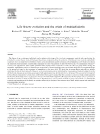Life-History Evolution and the Origin of Multicellularity