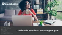 Quickbooks Proadvisor Marketing Program What It’S All About