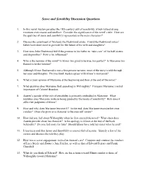 Sense and Sensibility Discussion Questions